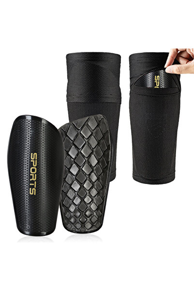 Choice XL Black Loogdeel Soccer Football Shin Guard Socks Set Adults Kid Prof...