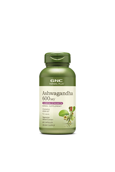 GNC BAG GNC Herbal Plus® KSM-66 Ashwagandha, Extract de rădăcină de Ashwagandha 600 mg, 60 capsule