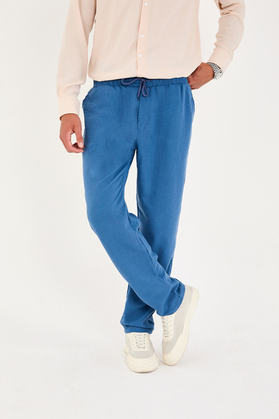 No Way Men's Baggy Fit Aerobin Linen Trousers