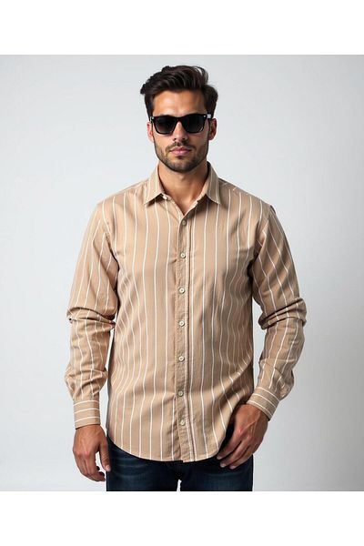 ENZİM JEANS Long Sleeved Striped Shirt