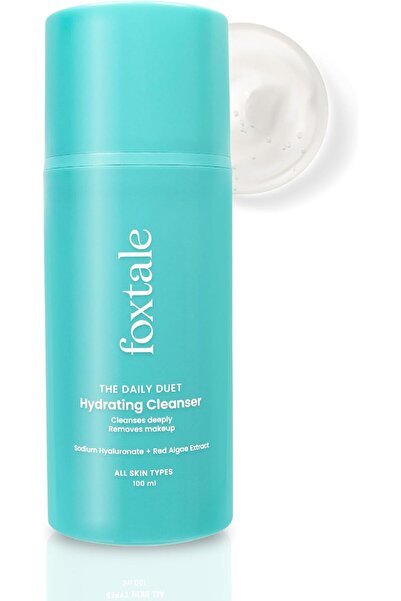 Foxtale غسول مرطب للوجه بحمض الهيالورونيك وفيتامين ب5 للنساء والرجال | تنظيف المسام | ديرم
