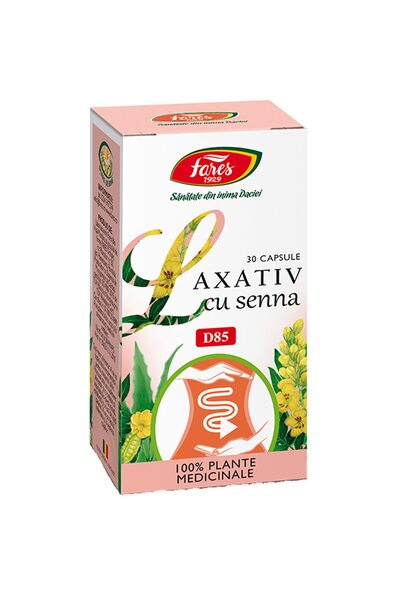 Fares Supliment alimentar laxativ cu Senna, 30 capsule