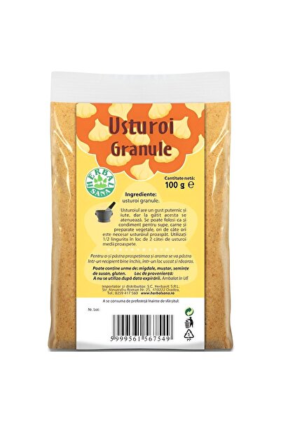 Herbavit Condiment pentru granule de usturoi HerbalSana, 60g,