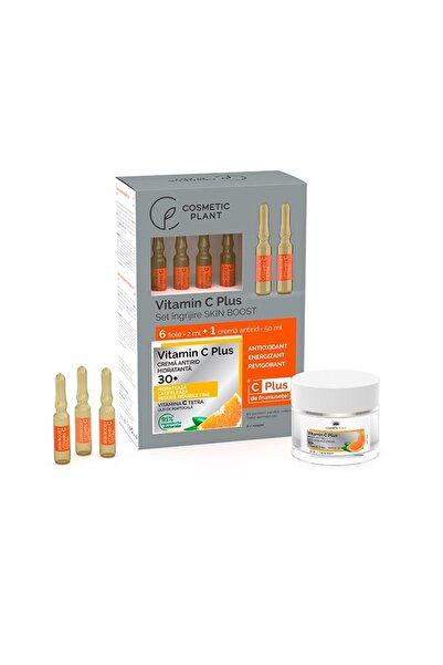 Cosmetic Plant Set cadou cu vitamina C, cremă și fiole pentru îmbunătățirea pielii