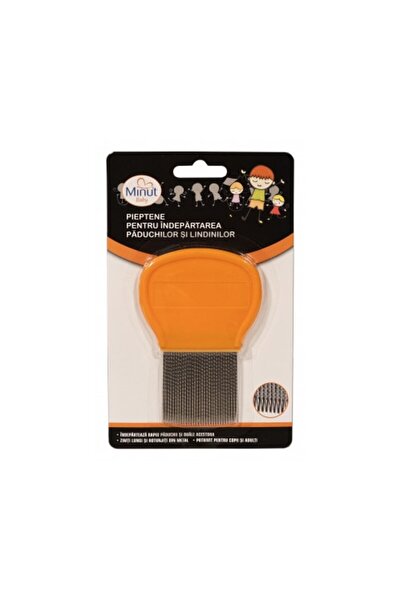InnovaGoods Minut Baby Comb for Removing Lice and Nits, Orange