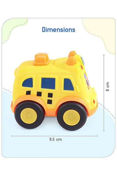 Babyhug Friction Powered Eye Rolling Ambulance Car, 3 Years+, 9.5 x 8 cm - Yellow