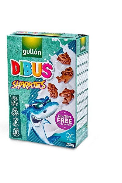 Gullon Gluten-Free and Lactose-Free Cocoa Shark-Shaped Biscuits, Gullon, 250g