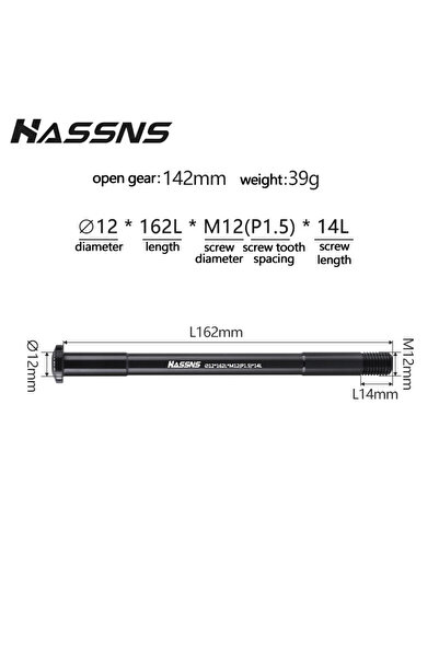 Choice 12-162-14L HASSNS MTB Thru Axle 15x100 15x110 12x142 12x100 12x148 Roa...