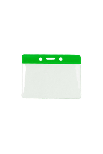 SbT Suport ecuson orizontal cu banda color, 94 x 79 mm, Verde