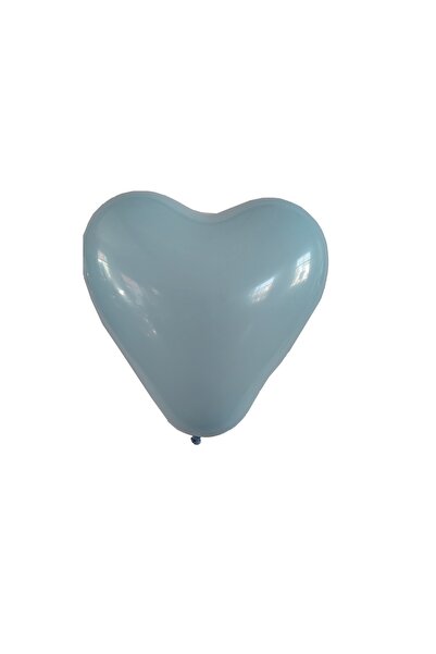 SDX Market Set de 8 baloane din latex în formă de inimă, Albastru deschis, 25 cm