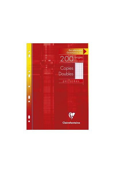Clairefontaine White double sheets A4 multi-perforated, metric, 100 sheets,