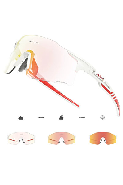 KAPVOE photochromic-1lens 07 Photochromic Cycling Glasses MTB Cycling Sunglas...