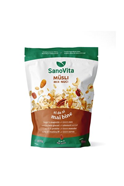 Sano Vita Muesli with Nut Mix, Sanovita Zipper, 400 g