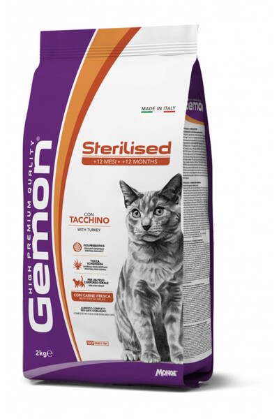 Monge Gemon Sterilised Cat - Complete dry food - Turkey - 2kg