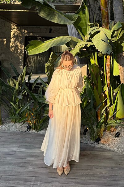 EMNORA Biye Detaylı Princess Etek Taş