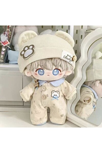 Miniso لا دمية ملابس دمية أصلية رائعة مقاس 20 سم ملابس نوم بدلة تسلق قطنية بديلة للدمية الأنثوية