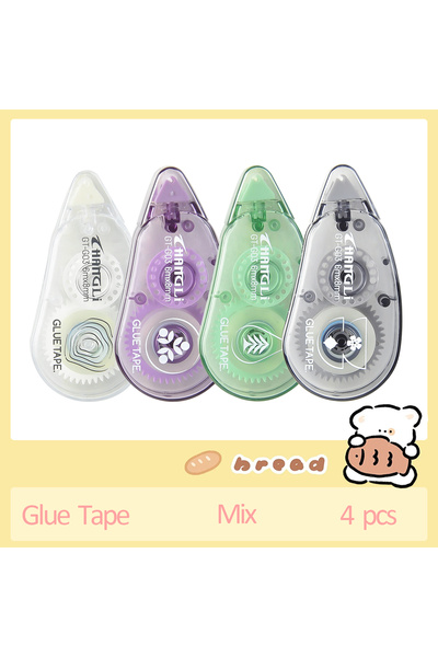 Choice4 مجموعة من 4 قطع من بكرات قضبان الغراء ذات الوجهين WQN، لاصق دائم، موز...