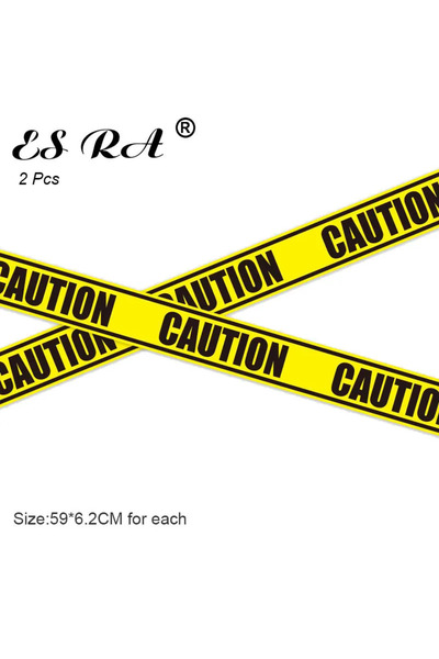 Choice 2 قطعة 2 قطعة/المجموعة 59 سم شريط تحذيري شريط ملصقات لحقيبة السفر والأ...