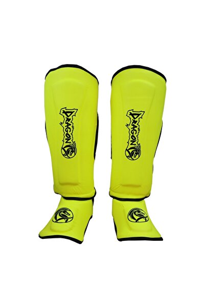 Dragondo 40715-P Kaval Ayak Koruyucu Neon Sarı Profesyonel Kick Boks Kaval Ko...
