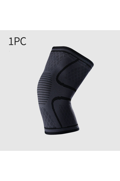 Choice كم ضاغط لدعم الركبة قابل للتنفس ومرن مقاس كبير أسود قطعة واحدة لكرة ال...