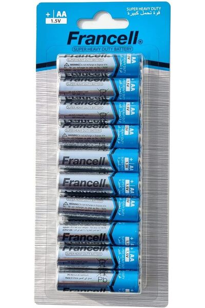 Generic بطارية FRANCELL AA فائقة التحمل، عبوة من 20 قطعة