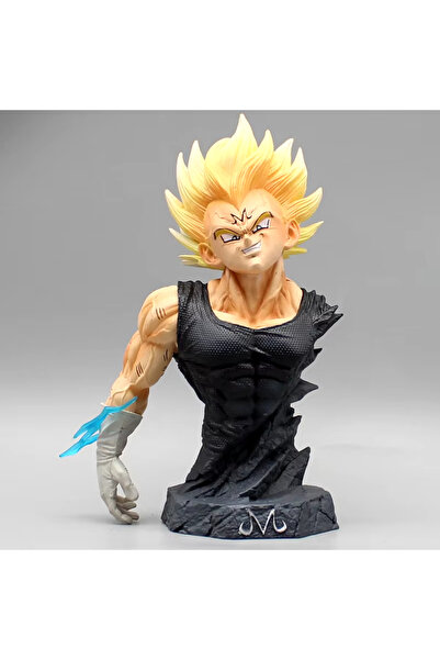 BANDAI 16.5cm Vegeta 16.5cm Dragon Ball Majin Vegeta Bust Anime Action Figure Model Statue Collection Deskt