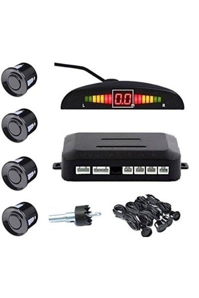FOXMAG24 Set of car parking sensors, parktronic detector, radar display, monitor, 4 sensors
