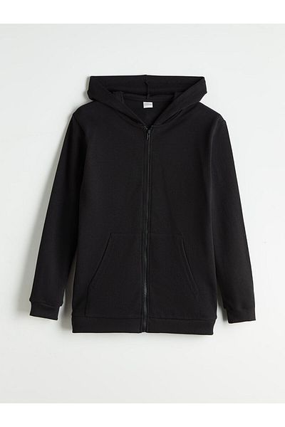 LC Waikiki New Season Hooded Boy's Zippered Sweatshirt - W41089Z4