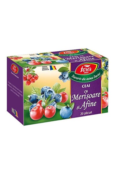 Fares Ceai de merișoare și afine 20 de pliculețe