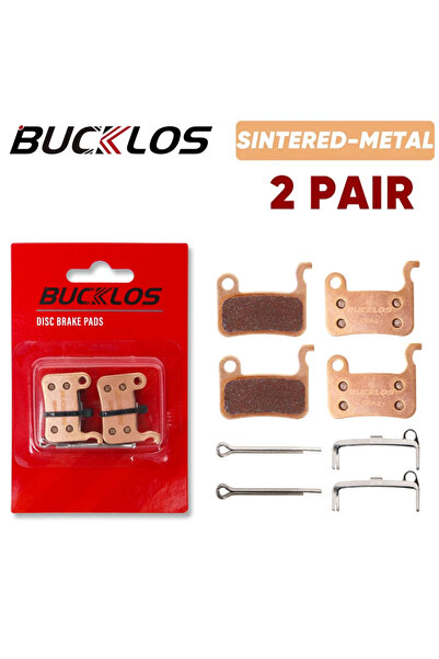 BUCKLOS وسادات فرامل دراجة هوائية من المعدن المتلبد، زوجان، متوافقة مع فرامل ...