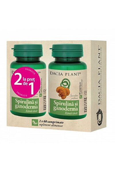 Dacia Plant Supliment alimentar Spirulina și Ganoderma Dacia Plant 60 comprimate