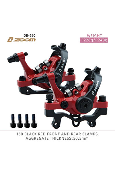 Choice DB680 Brake red ZOOM DB680 Bicycle Disc Brake Mountain Bike Mechanical...