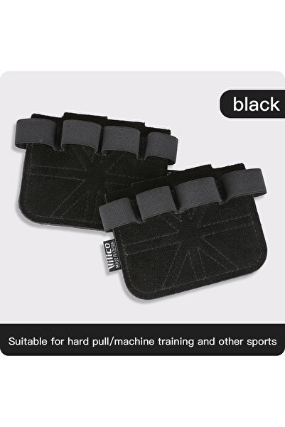 Choice A0141-black Powerlifting Gym Gloves Breathable Horizontal Bar Booster Gloves Weightlifting Leather P
