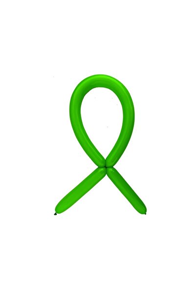 SDX Market Set de 100 de baloane lungi pentru modelare, 125 cm x 4,5 cm, verde