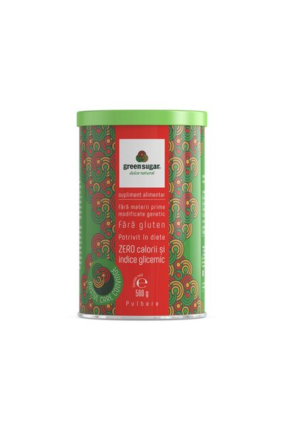 Remedia Green Sugar Sweetener, Green Sugar, 500g Metal Box