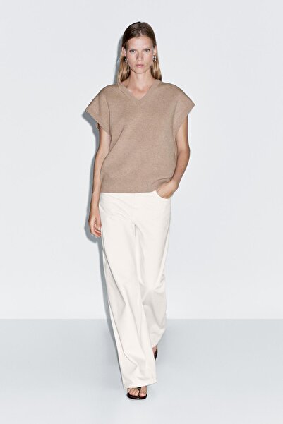 Massimo Dutti Yün karışımlı triko yelek