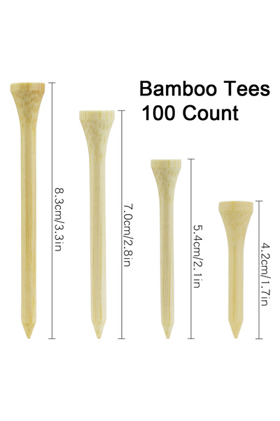 Choice 42 مم 100 قطعة 100 قطعة من حاملات كرات الجولف المصنوعة من الخيزران 4 أ...