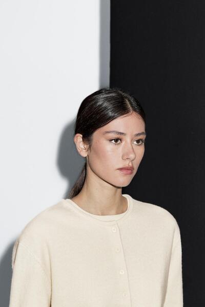 Massimo Dutti Yün karışımlı triko hırka