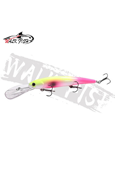 Choice H 8 WALK FISH طُعم صيد سمك الوولاي العميق، طُعم صيد متذبذب، 12 سم، 20 جرام، طُعم كرانكبيت عائم، سمك باس صغير