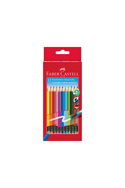 Faber Castell Faber-Castell hexagonal colored pencils with eraser 12 colors/set