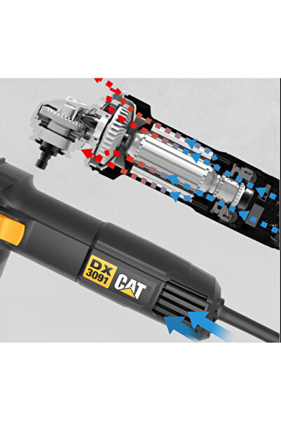 Caterpillar جلاخة زاوية كهربائية CAT DX3091.1 مقاس 4.5 بوصة (115 مم) بقوة 720 واط وسرعة 12000 دورة في الدقيقة
