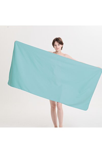 Choice منشفة من الألياف الدقيقة باللون الأزرق النعناعي مقاس 50×120 سم، منشفة ...