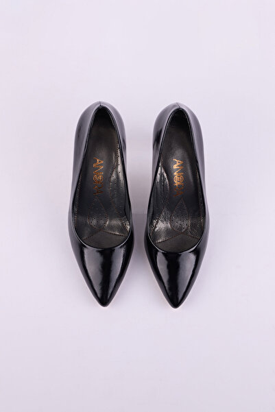 Anora Hakiki Deri Rugan Topuklu Kadın Ayakkabısı 25MHT992