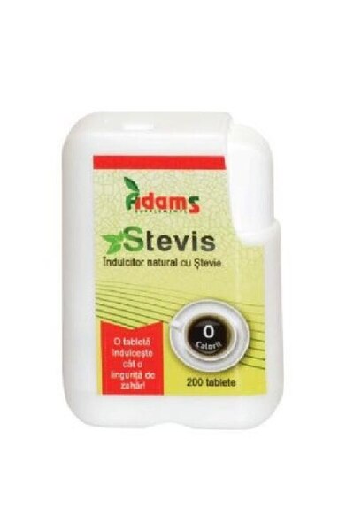 Adams Vision Îndulcitor cu stevia, Adams Vision, 200 de tablete