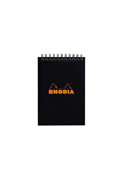 Rhodia Blocnotes A6, spirală, 80 file, Classic, black