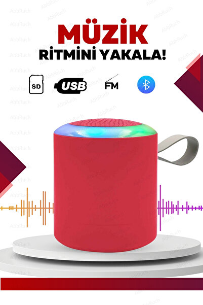 Abbruch Bluetooth Hoparlör Parti Hoparlörü Işıklı Ses Bombası Radyo Usb Sd Girişli Speaker Müzik Çalar