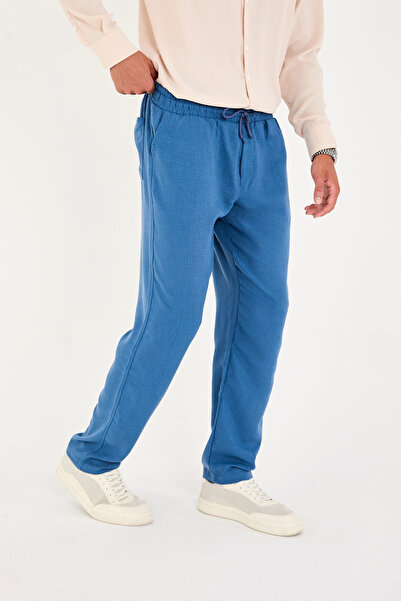 No Way Men's Baggy Fit Aerobin Linen Trousers