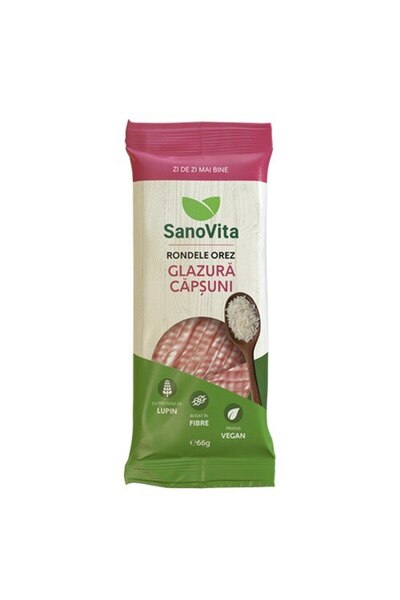 Sano Vita Chiftele de orez cu glazură de căpșuni 60 g Sano Vita