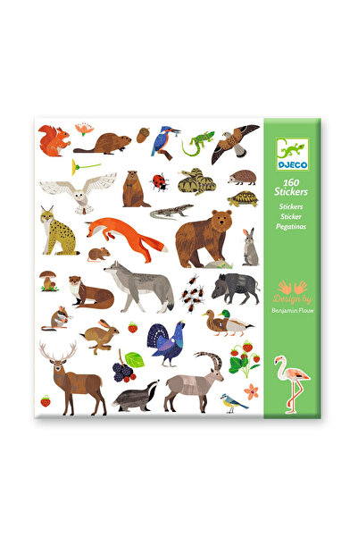 djeco Stickers Fauna of Europe, Djeco, age 3 - 6, 6 - 9 years, Girl