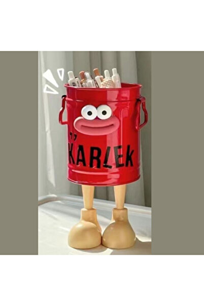 Choice حامل أقلام كرتوني أحمر قطعة واحدة، حامل تخزين بسيط، للتخزين في المكتب،...